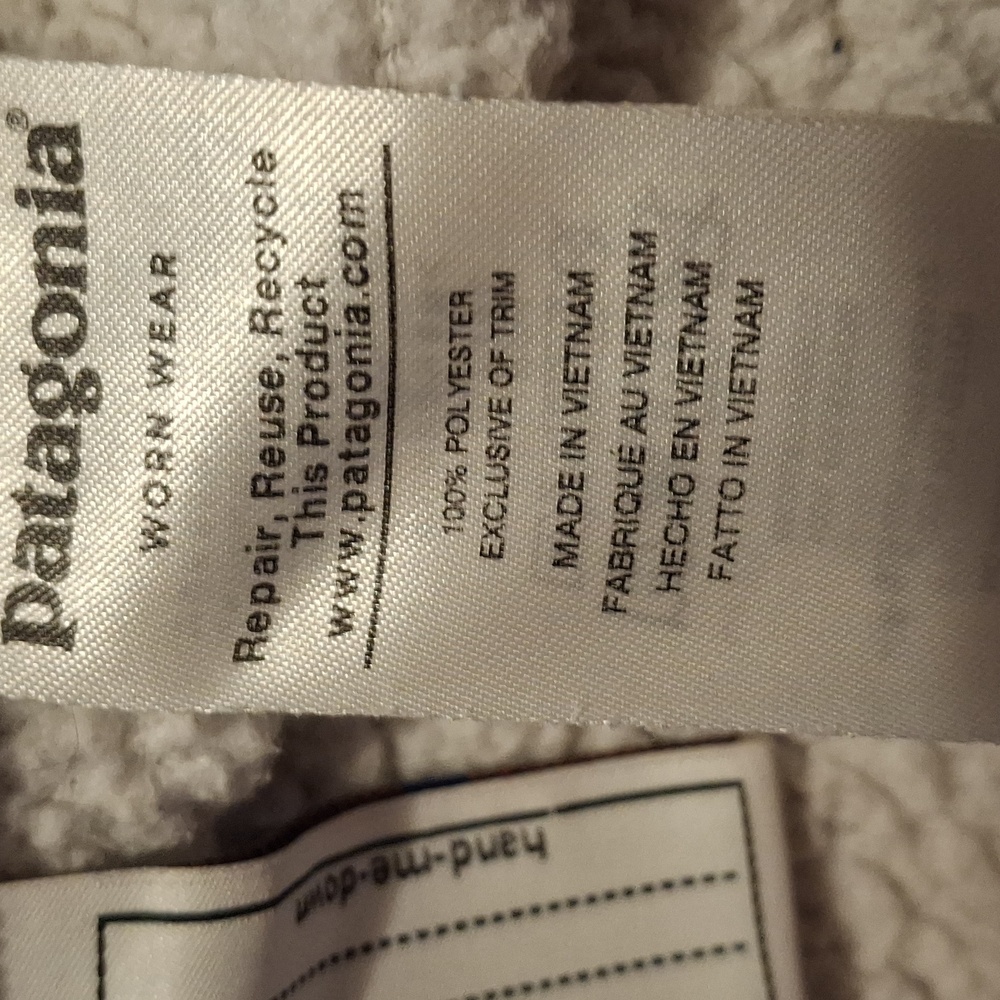 Girls Patagonia White Fleece Jacket - Picture 3 of 9